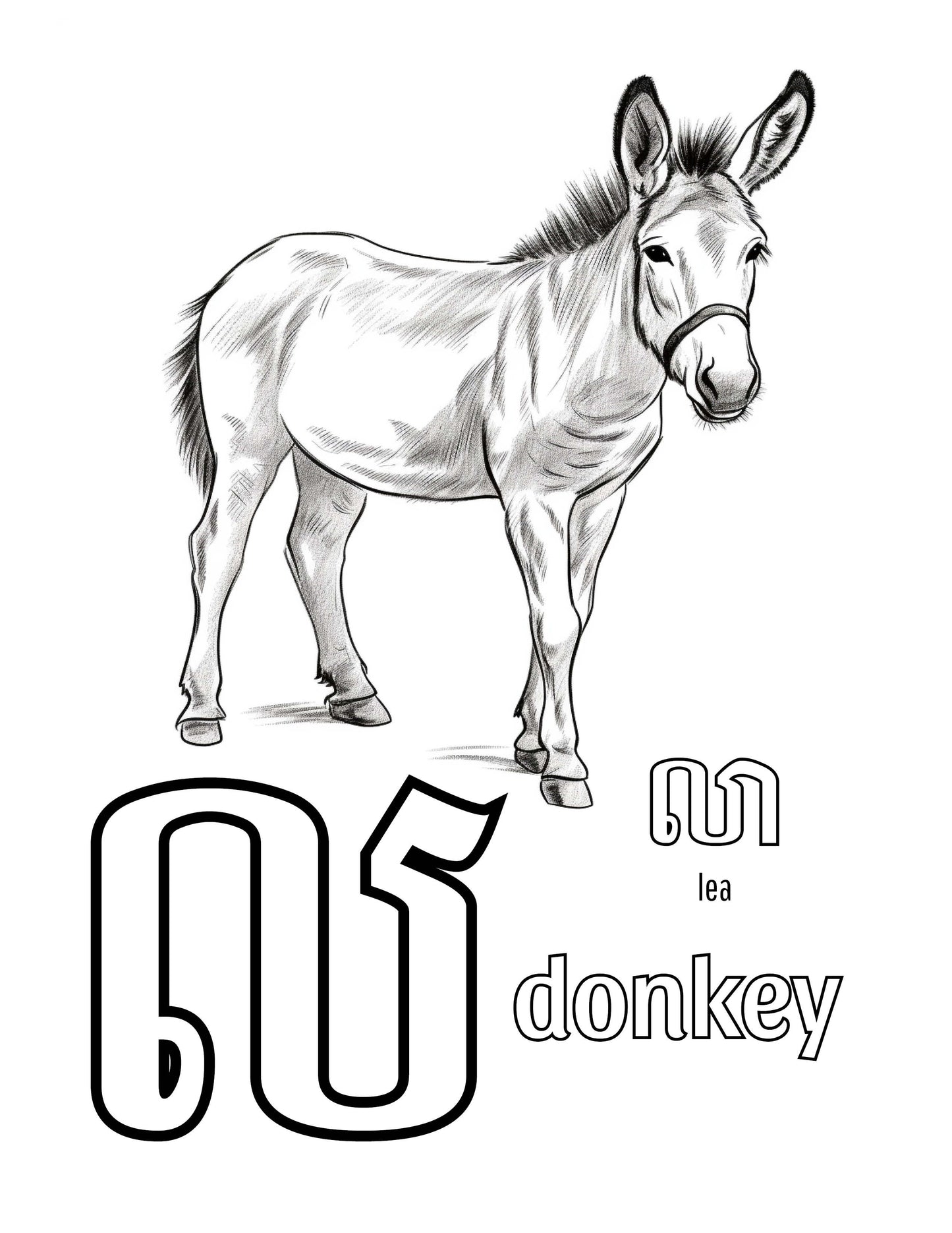 Khmer Consonants Coloring Pages